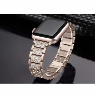 CBIW1032 Luxe Crystal Rhinestone metalen armband Strap compatibel met Apple Watch