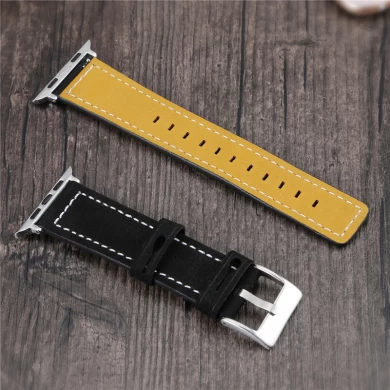 CBIW104 Custom Genuine Leather Replacement Strap For Apple Watch