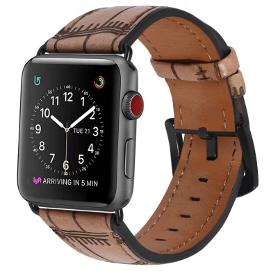 CBIW1055 Top Grain Leather Watch Strap For Apple Watch 42mm 38mm