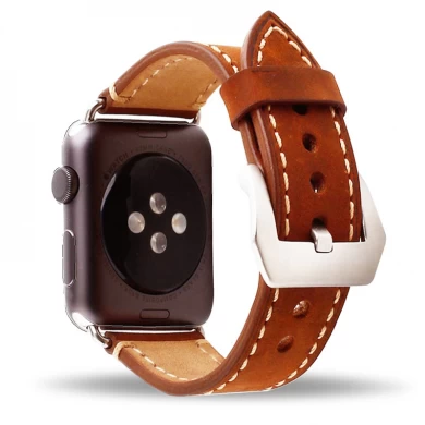 CBIW1056 Crazy Horse Pattern Genuine Leather Watch Band For Apple Watch