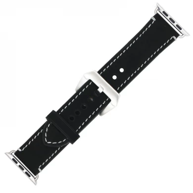 CBIW1056 Crazy Horse Pattern Genuine Leather Watch Band For Apple Watch