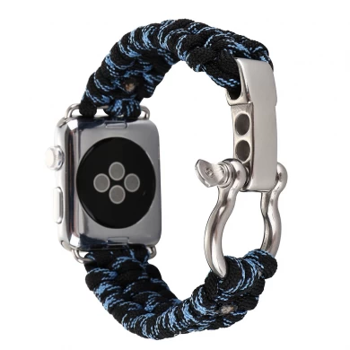 CBIW136 Outdoor Survival Woven Nylon Rope Watch Band For Apple Watch