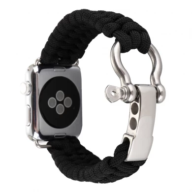 CBIW136 Outdoor Survival Woven Nylon Rope Watch Band For Apple Watch