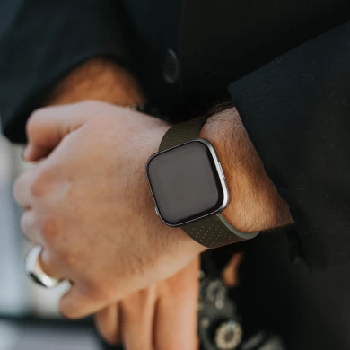 CBIW139 Correa de reloj de cuero genuino transpirable para Apple Watch