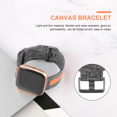 CBIW140 Reflective Strip Canvas Watch Strap For Apple Smart Watch