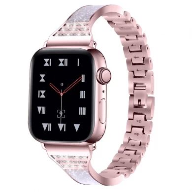 CBIW213 Fashion Bling strass metalen horlogebanden voor Apple Watch-serie 5 4 3 2 1