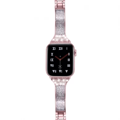 CBIW213 Fashion Bling Rhinestone Metal Watch Bands For Apple Watch Series 5 4 3 2 1