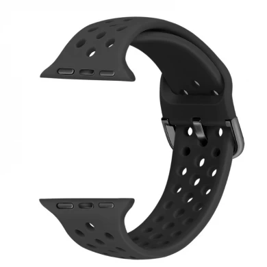 CBIW216 Pour Apple Watch Series 5 4 3 44 mm 42 mm 40 mm 38 mm Bracelet de montre de sport en silicone de remplacement