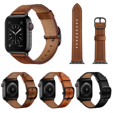 CBIW235 Crazy Horse Muster Design Leather Watchbänder für Apple Watch Ultra Series 8 7 SE 6 5 4 3