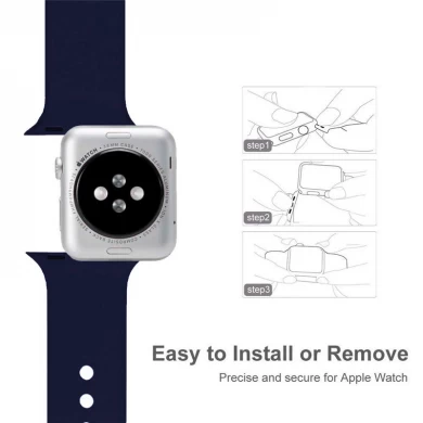 CBIW24 banda de repuesto de caucho de silicona impresa para Apple Watch