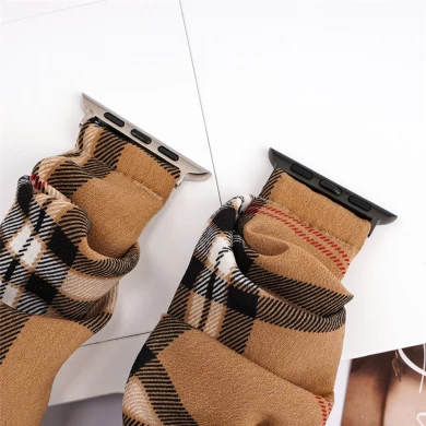 CBIW241 Plaid Camouflage Floral Leopard Pattern Printed Elastic Wristbands Strap Scrunchie Watch Band