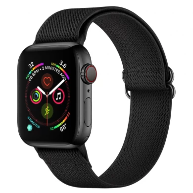 CBIW251 New Adjustable Strachy Elastics Nylon Watch Strap For Apple Watch Band 38mm 40mm 42mm 44mm For iWatch Series 6 5 4 3 2 1 SE