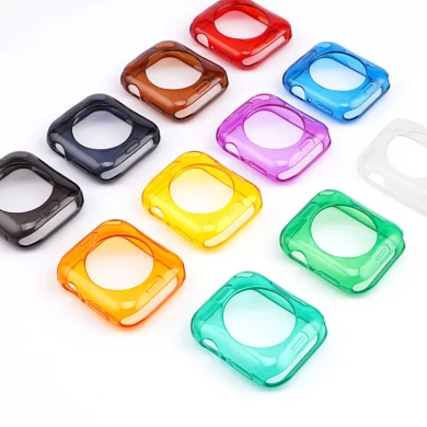 CBIW254 Hot Selling Clear Transparent TPU Cover Watch Case For Apple Watch 38mm 40mm 42mm 44mm