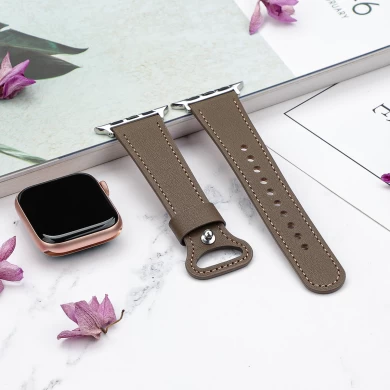 CBIW273 Genuine Leather Watchband For Apple Watch Leather Band Strap 42mm 38mm 40mm 44mm