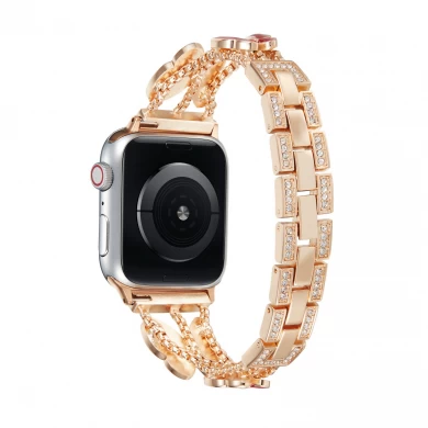 CBIW299 Ladies Womens Luxury Bling Diamond Metal Watch Band For Apple Watch