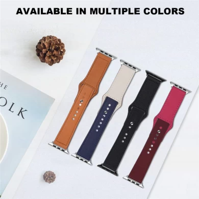 CBIW33 Calf Leather Replacement Strap For Apple Watch Band 38mm 40mm