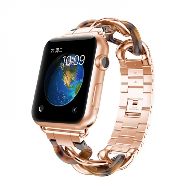 CBIW37 Bracelet en acier inoxydable acétate fashion pour Apple Watch