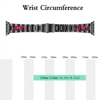 CBIW38 Fashion 3-Link Acetate Stainless Steel Watch Band For Apple Watch