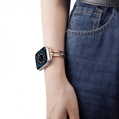 CBIW402 Ladies Slim Fashion Metal Links Bracelet Watch Bands For Apple Watch 40 44 38 42 mm