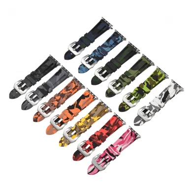 CBIW411 Camouflage Silicone Watch Bands pour Apple Watch Ultra 49mm Series 8/7/6/5/4/3