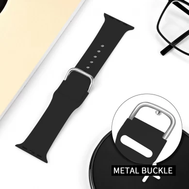 CBIW412 Wholesale Price Luxury Rubber Watchband Silicon Watch Strap For Apple Silicone Watch Band
