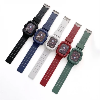 CBIW414 Groothandel vervangende siliconen polsbandjes CORREAS horlogebanden voor Apple Watch-bandbanden met case