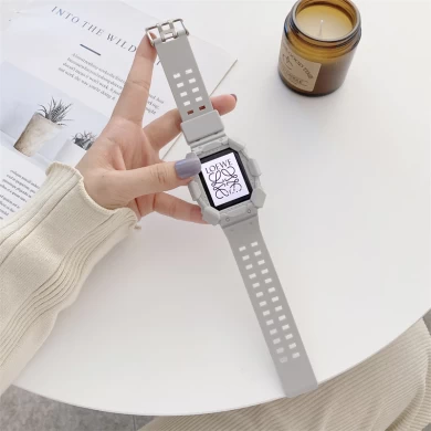 CBIW414 Groothandel vervangende siliconen polsbandjes CORREAS horlogebanden voor Apple Watch-bandbanden met case