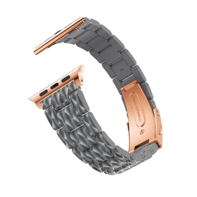 CBIW43 Nieuwe stijl roestvrij stalen acetaat horlogeband voor iWacth-banden