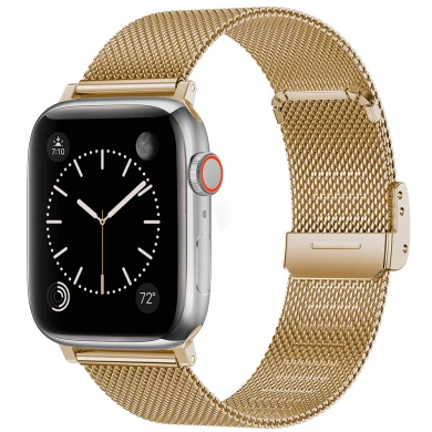CBIW433 Milanese Watchband Stainless Steel Band For Apple Watch 38mm 42mm 40mm 44mm