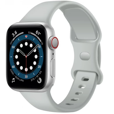 Apple Watch Series 3 4 5 6 7 SE를위한 CBIW434 실리콘 스트랩 교체 시계 밴드