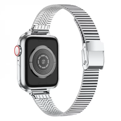 Bande CBIW442 pour la montre Apple SE 7 6 5 4 3 2 1 42mm 38mm 40mm 44mm Metal En acier inoxydable bracelet bracelet pour iWatch