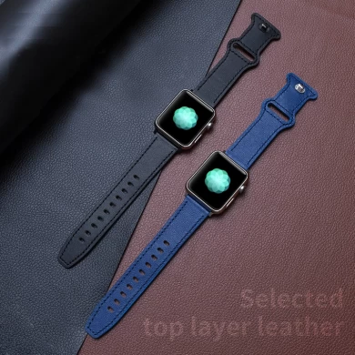 CBIW447 Fashion Genuine Leather Watch Straps For Apple Watch Series 7 Bands Strap For iWatch 41mm 45mm 38mm 40mm 42mm 44mm