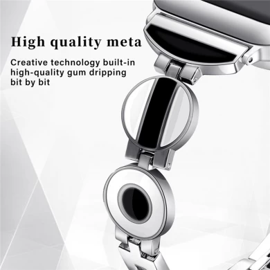 CBIW45 Fashion Circular Link Metal Watch Strap For Apple Watch Band