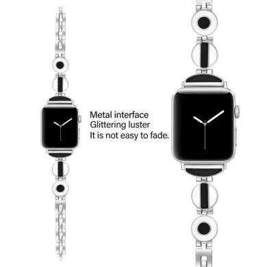 CBIW45 Moda Dairesel Link Metal Saat Kayışı Apple Watch Band Için