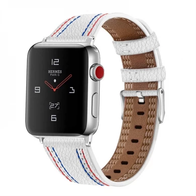 CBIW451 Designer Luxury Leather Watchband For Apple Watch Series 7 6 5 4 3 SE Watch Leather Strap Band