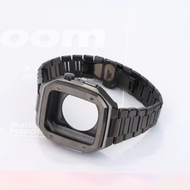 CBIW457 Luxury Stainless Steel Case + Band For Apple Watch 38mm 40mm 42mm 44mm