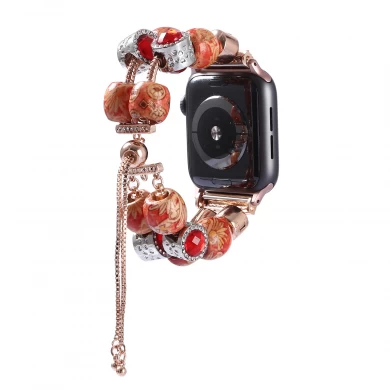 CBIW462 Charme de luxe à la main Bijoux de bricolage bricolage Bracelet en perles pour une montre Apple 41mm 45mm 42mm 38mm 40mm 44mm 44mm