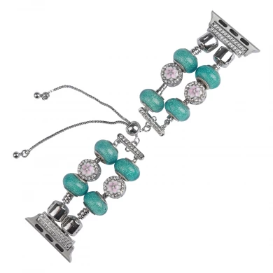 CBIW462 Charme de luxe à la main Bijoux de bricolage bricolage Bracelet en perles pour une montre Apple 41mm 45mm 42mm 38mm 40mm 44mm 44mm