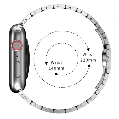 CBIW475 Premium -Qualitäts -Schmetterlingsschnalle Edelstahl Uhrenband für Apple Watch Ultra Series 8 7 6 5 4 3