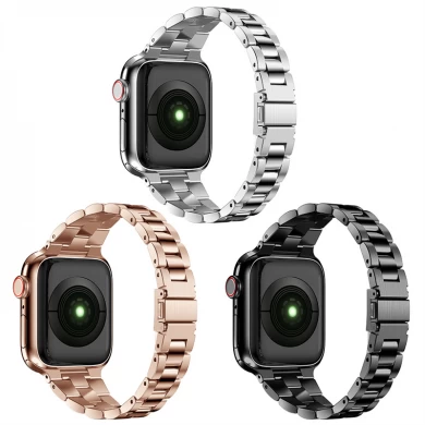Bandes de montre en acier inoxydable CBIW479 Slim Slim Metal pour Bracelet de montre Apple 38 42 40 44 41 45 mm