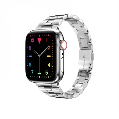 Bandes de montre en acier inoxydable CBIW479 Slim Slim Metal pour Bracelet de montre Apple 38 42 40 44 41 45 mm