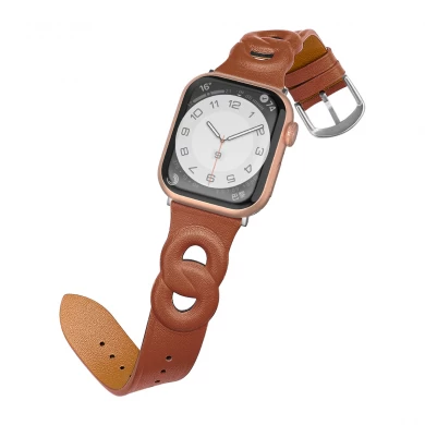 CBIW483 роскошный дизайн натуральные кожаные часы ремень ремешок для яблочных часов 44 мм 40 мм 41 мм 45 мм 38 мм 42 мм
