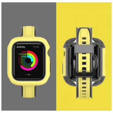 CBIW487 Çift Renk Ince Silikon Kayış Watch Bantları Apple İzle 38/40 / 41mm 42/44 / 45mm