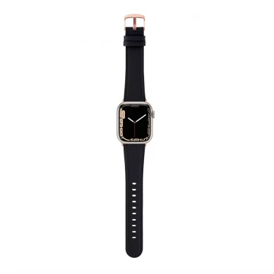 CBIW497 Luxury Genuine Leather Wrist Watch Strap For Apple Watch Band Series SE 7 6 5 4 3 2 1