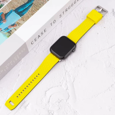 CBIW499 Bands de montre en silicone en caoutchouc à double couleur pour Apple Watch 38 42 40 44 41 45 mm