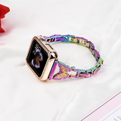 CBIW505 Metal Link Bracelet Beslet для Apple Watch Band Series 7 SE 6 5 4 3