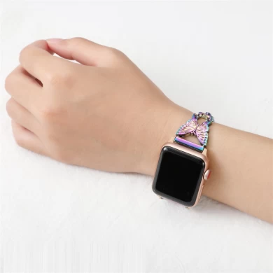 CBIW505 Metal Link Bracelet Strap For Apple Watch Band Series 7 SE 6 5 4 3