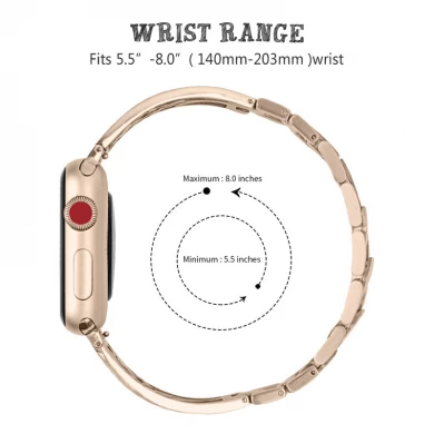 CBIW51 Bague de montre en métal avec diamant évidé pour Apple Watch