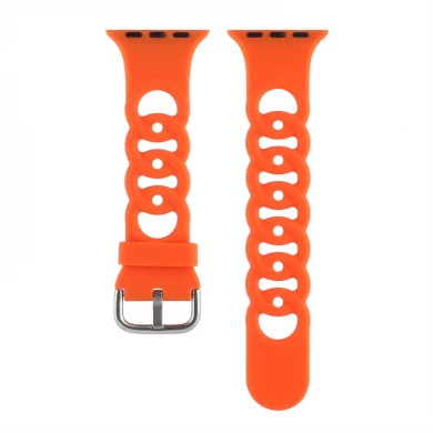 CBIW514 Hollow-Out Silicone Watch Bands for Apple Watch 41mm 45mm 44mm 40mm 42mm 38mm