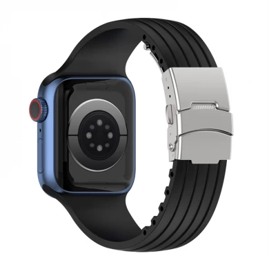 CBIW519 Business Fashion Silicone Watch Strap per Apple Watch